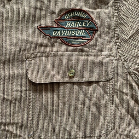 Harley-Davidson Striped Button Down Shirt - Picture 4 of 8